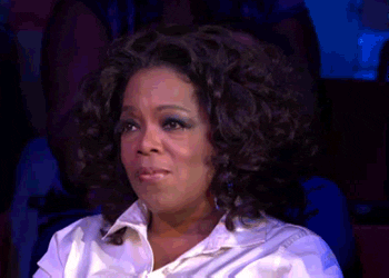 Oprah Winfrey gråter av glede